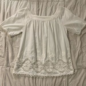 White Loft Eyelet Blouse (Sm)